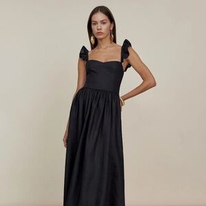 Reformation Vecchio Linen Dress Black - Size 4